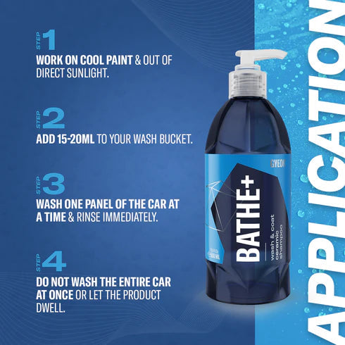 GYEON Q²M Bathe+ – SiO₂ Ceramic Car Shampoo | Hydrophobic Wash & Protection