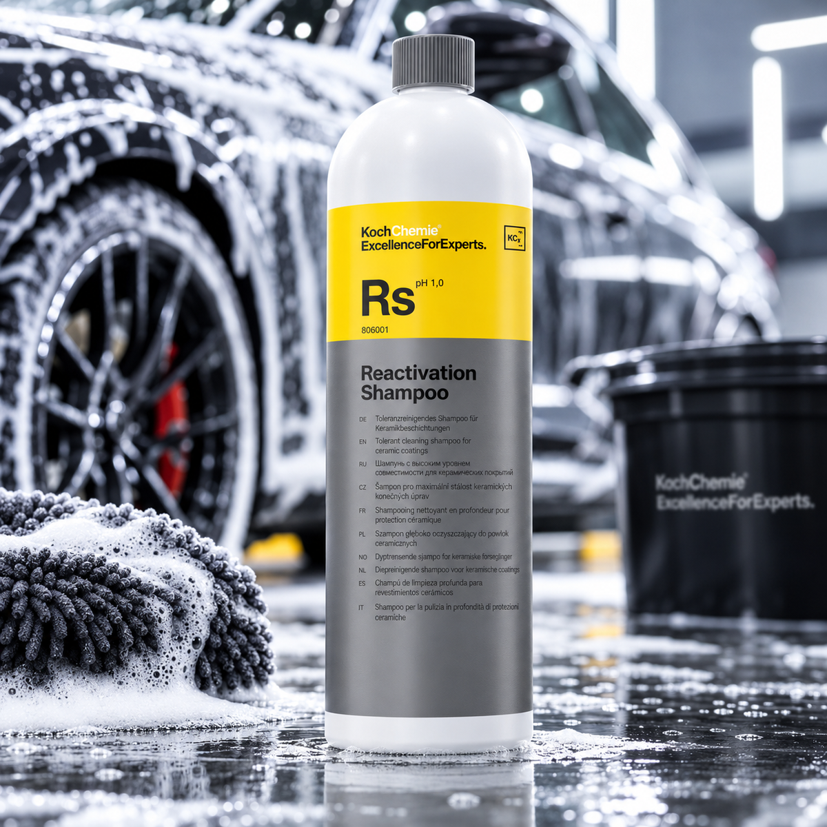 Koch-Chemie Rs Reactivation Shampoo 1L – Acidic Car Shampoo for Ceramic Coatings & Deep Cleaning