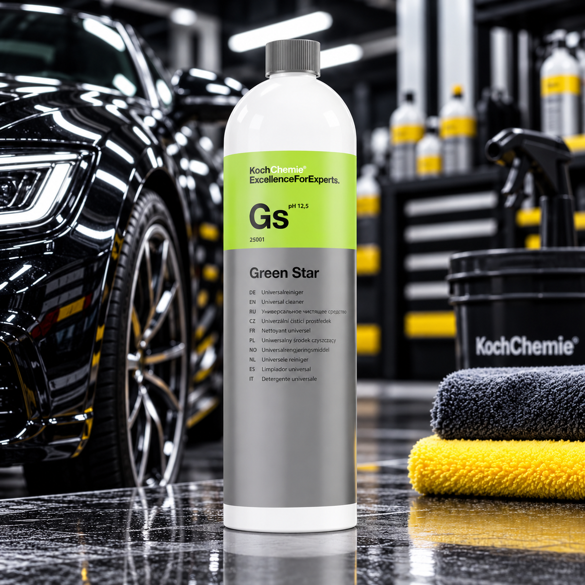 Koch-Chemie Green Star GS 1L – Concentrated All Purpose Cleaner (APC), Pre-Wash & Degreaser