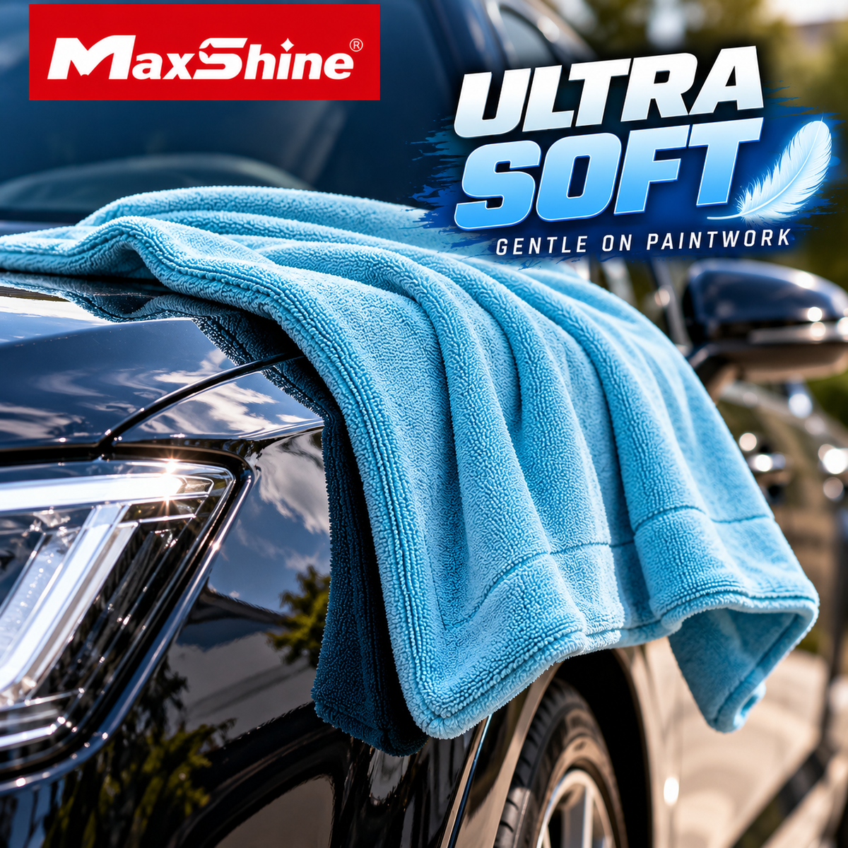 Maxshine CloudForce Drying Towel – Ultra Absorbent Dual-Sided Microfibre Car Drying Towel
