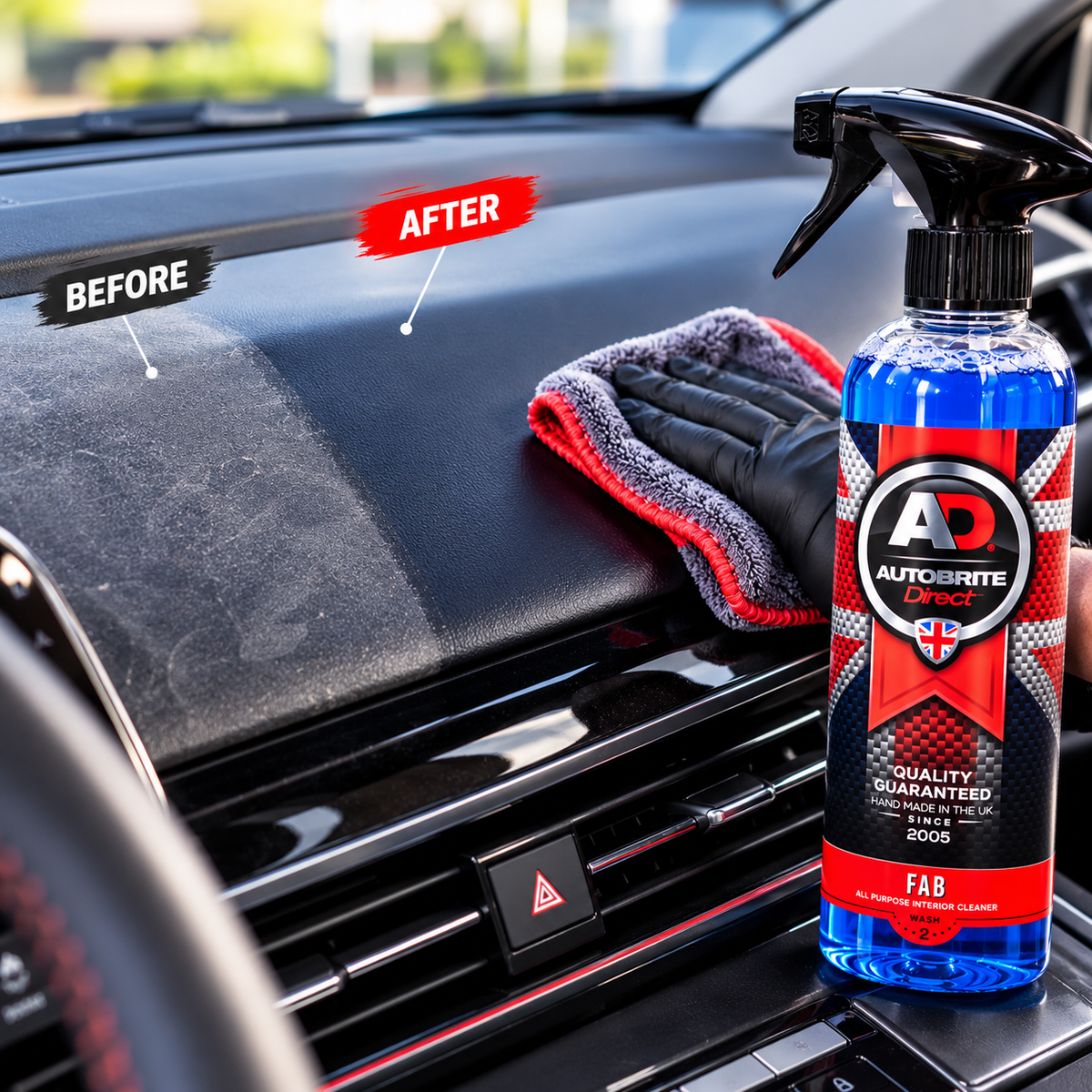 Autobrite Direct FAB Interior Cleaner – New 2026 Formula | 500ml & 5 Litre