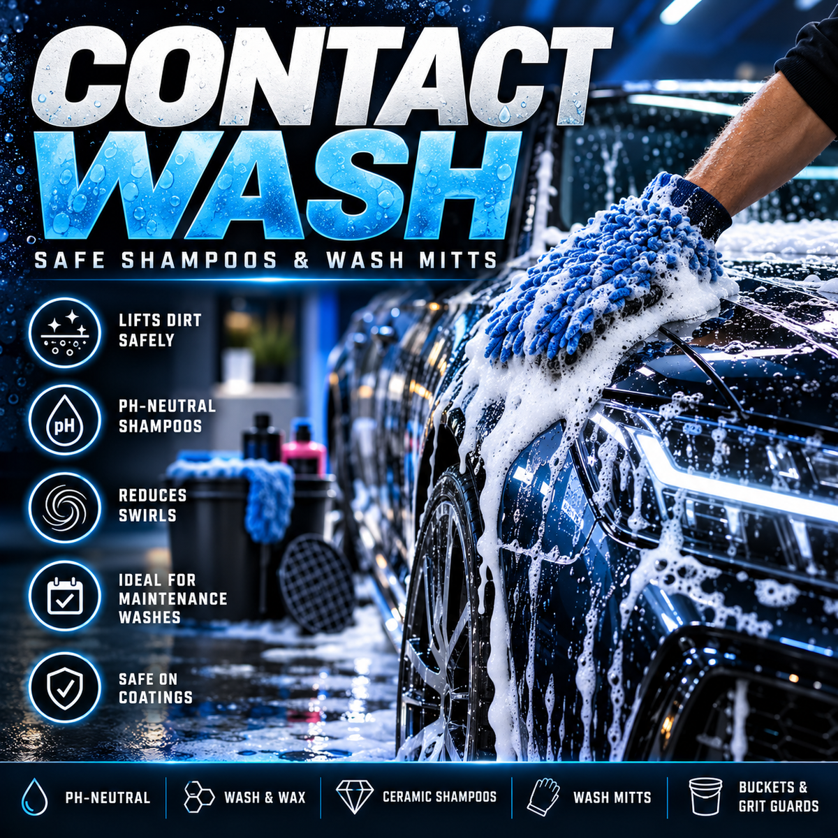 Contact Wash – Car Shampoos & Wash Mitts