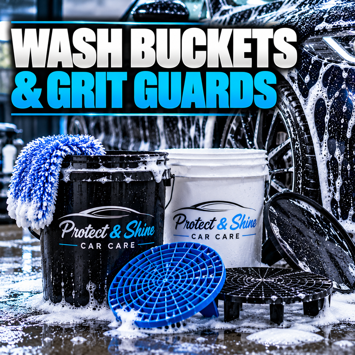 Car Wash Buckets & Grit Guards
