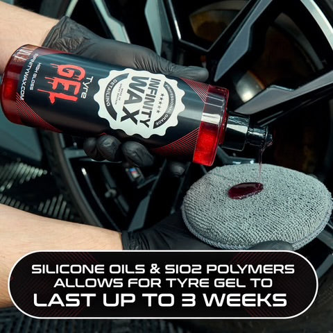 Infinity Wax Tyre Gel 500ml Strawberry Scented High Gloss Tyre Dressing