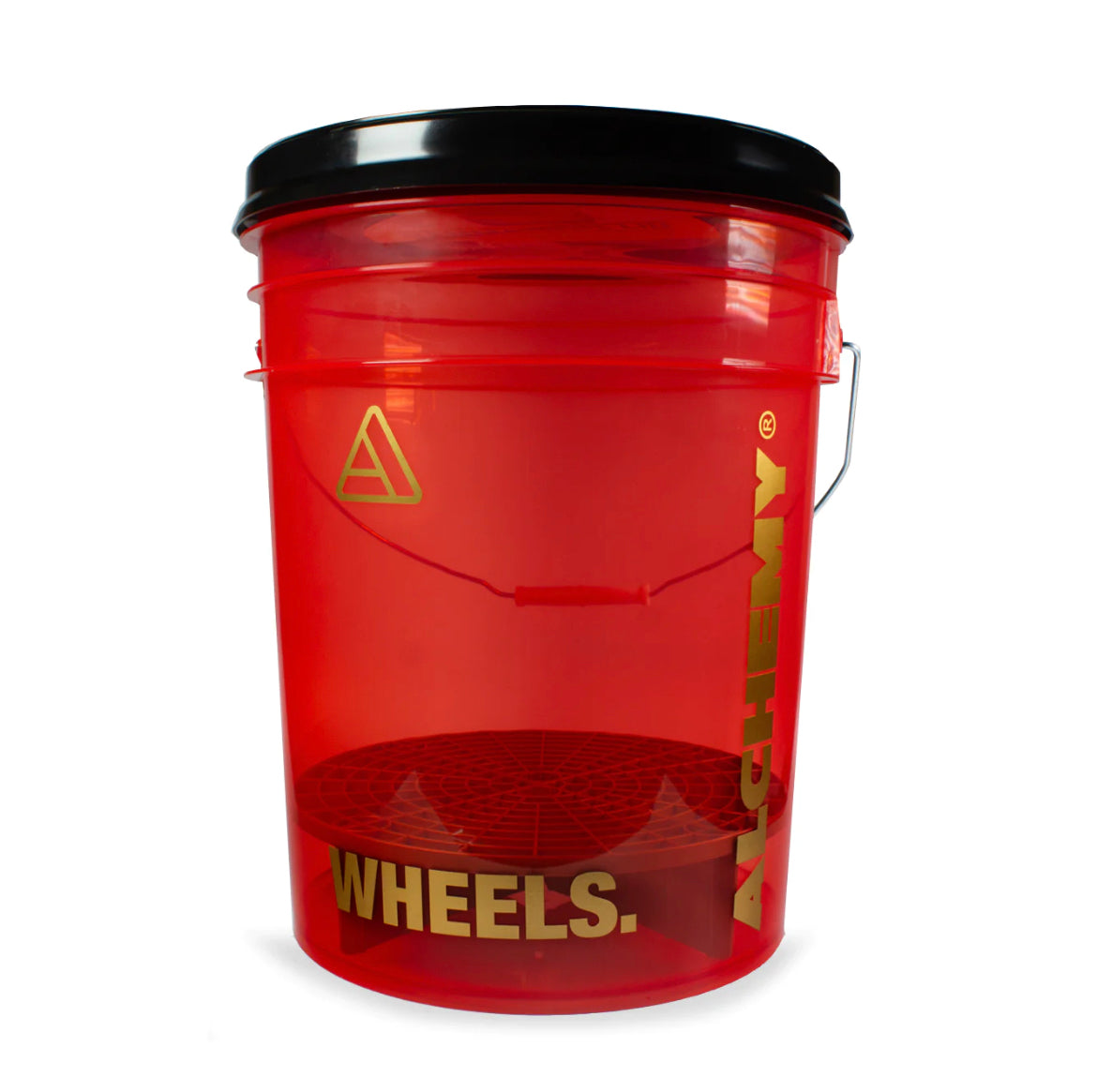 Alchemy - Transparent Red Wheels Bucket - Lid - Guard