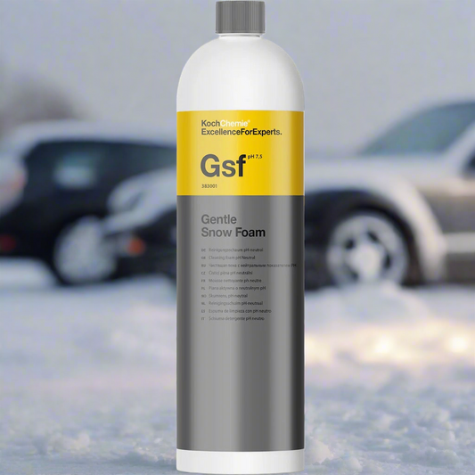 Koch Chemie - GSG The high foaming, pH neutral cleaning foam with a unique cherry fragrance can be used as a Snow Foam for pre-washing when applied using a foam gun or foam sprayer, and as a shampoo for manual car washing