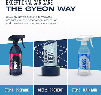 GYEON 3-Step Glass Care Bundle – Prepare, Protect & Maintain