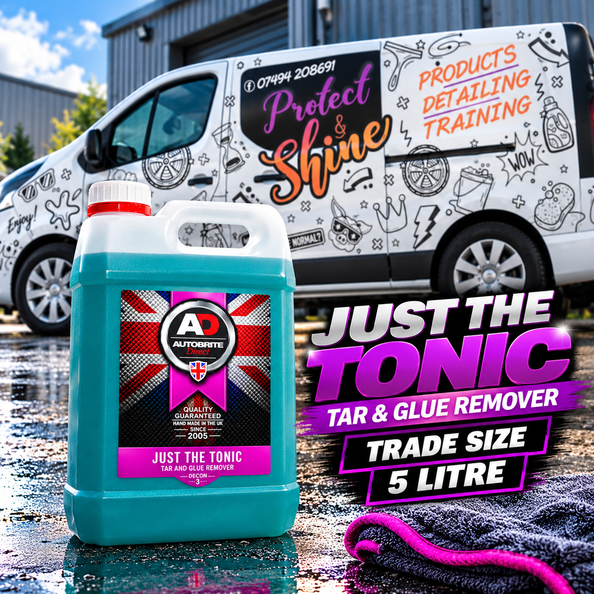 Autobrite Direct Just The Tonic Tar & Glue Remover – 2026 Formula | 500ml & 5 Litre