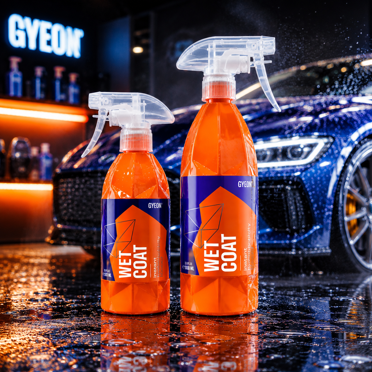 GYEON Q²M WetCoat 500ml / 1L – Instant Hydrophobic Spray Sealant, Wet Coat Car Paint Protection