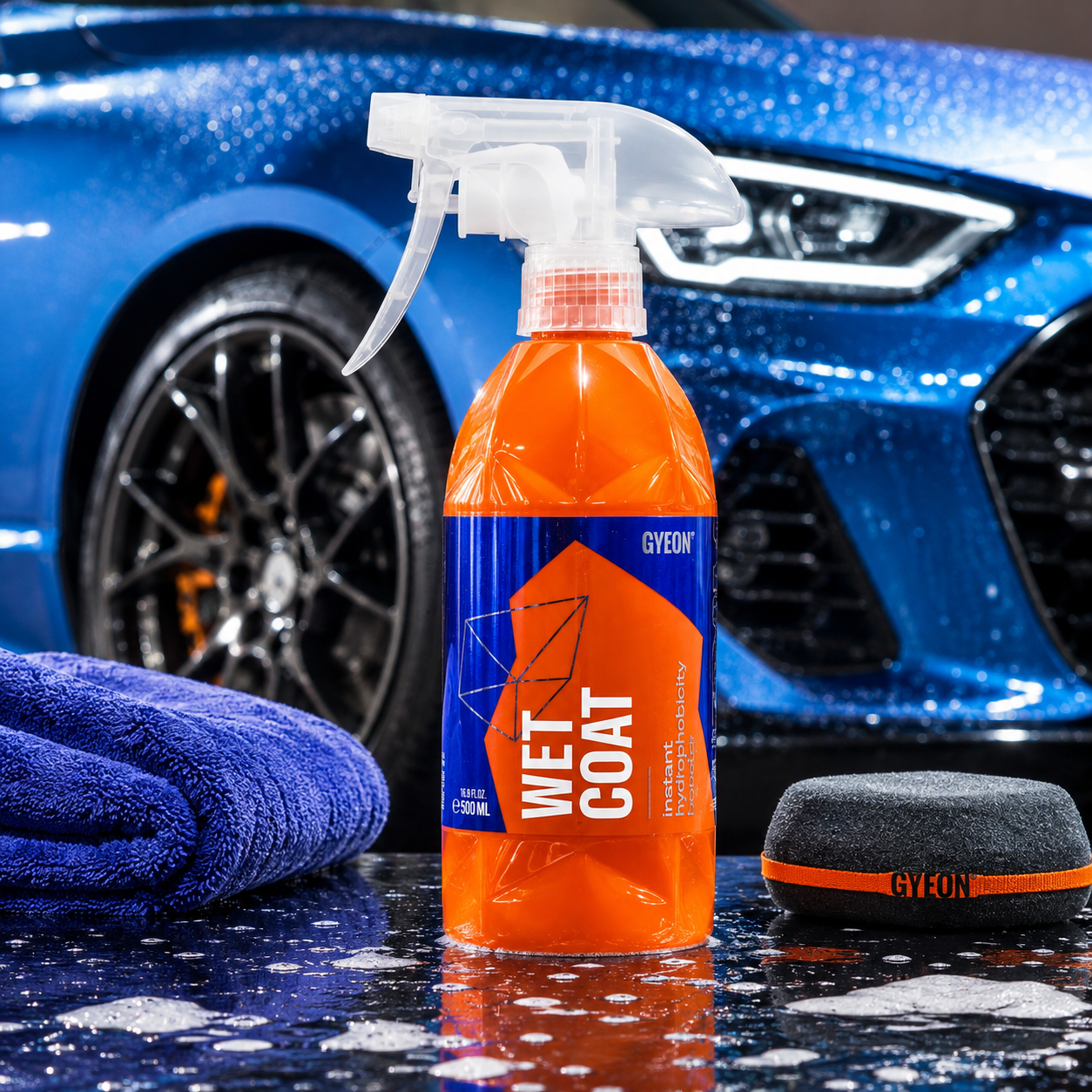 GYEON Q²M WetCoat 500ml / 1L – Instant Hydrophobic Spray Sealant, Wet Coat Car Paint Protection