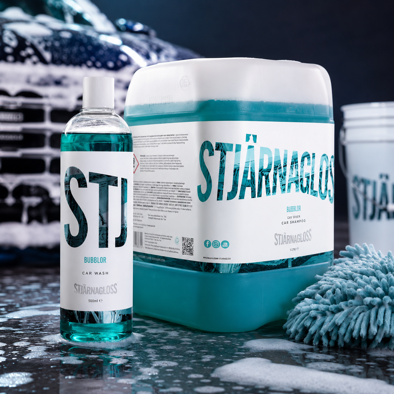 STJÄRNAGLOSS - Bubblor-pH-Neutral Pure Car Shampoo - 500ml & 5 litre