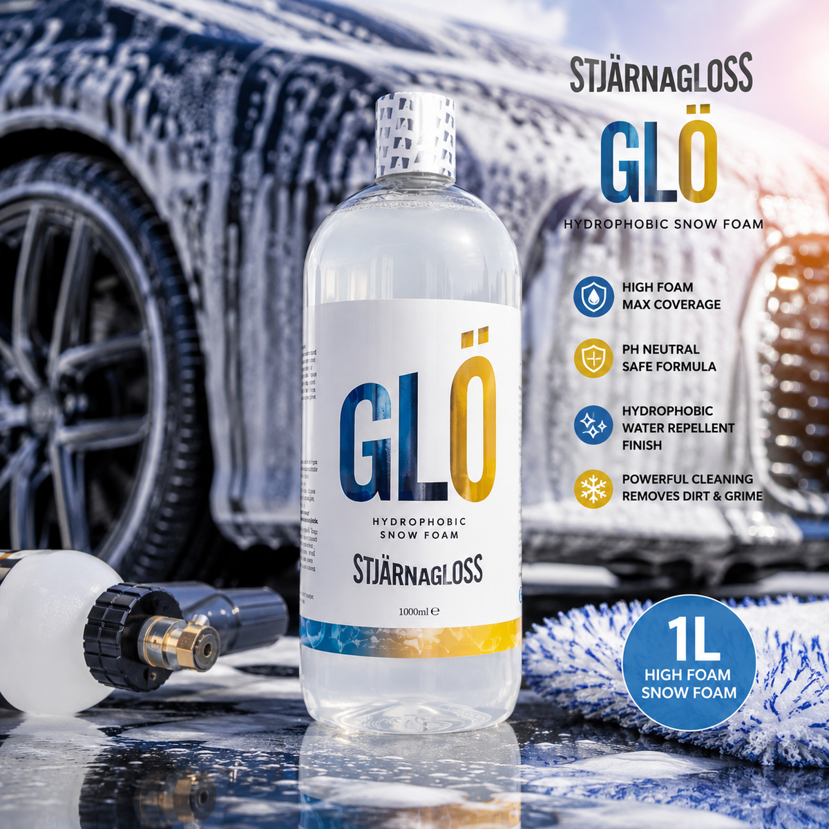 Glö Hydrophobic Snow Foam Protective Sealant- 1 litre & 5 litre