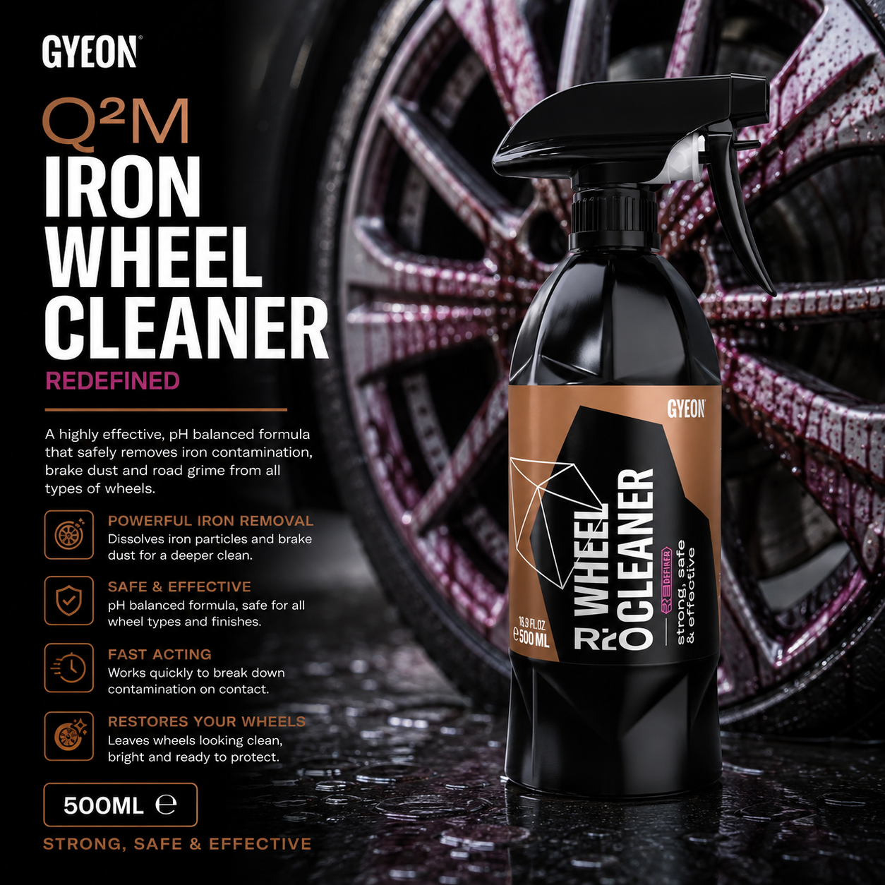 Gyeon - Q2M Iron Wheel Cleaner Redefined - 500ml - 1 litre