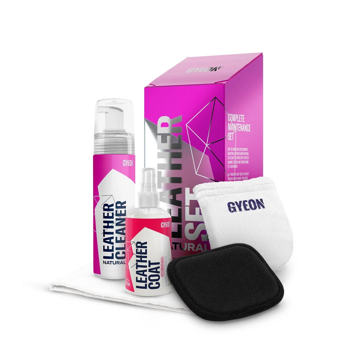 GYEON Q²M Leather Set Natural – Complete Leather Cleaning & Protection Kit