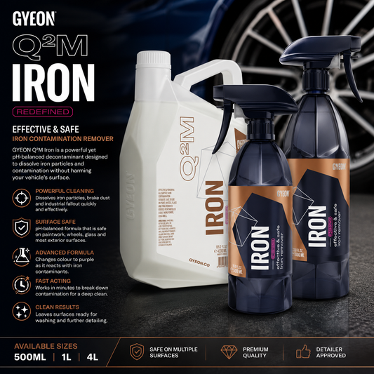 GYEON Q²M Iron REDEFINED – 500ml, 1 Litre & 4 Litre | Iron Fallout Remover & Paint Decontamination