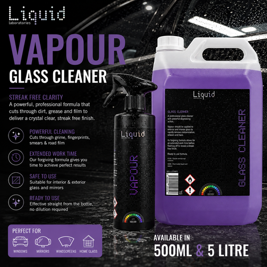 Liquid Labs Vapour Glass Cleaner – 500ml & 5 Litre