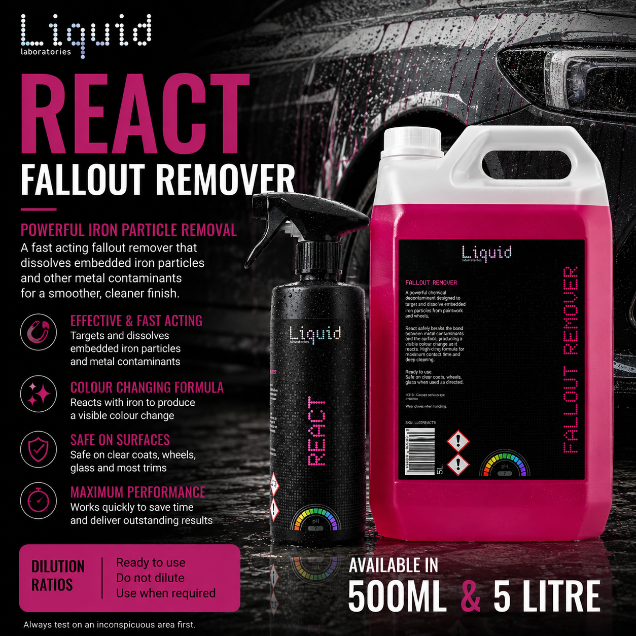 Liquid Labs React Fallout Remover – 500ml & 5 Litre
