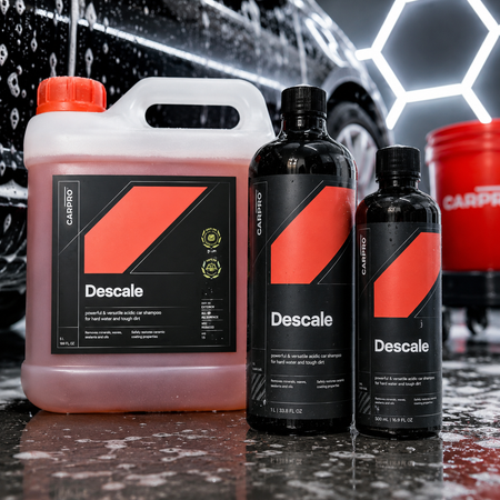 CARPRO Descale Acidic Car Shampoo – 500ml, 1 Litre & 4 Litre | Mineral & Water Spot Removal Shampoo
