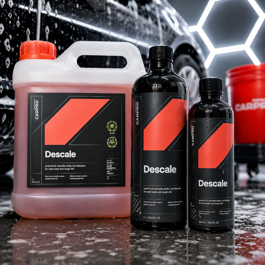 CARPRO Descale Acidic Car Shampoo – 500ml, 1 Litre & 4 Litre | Mineral & Water Spot Removal Shampoo