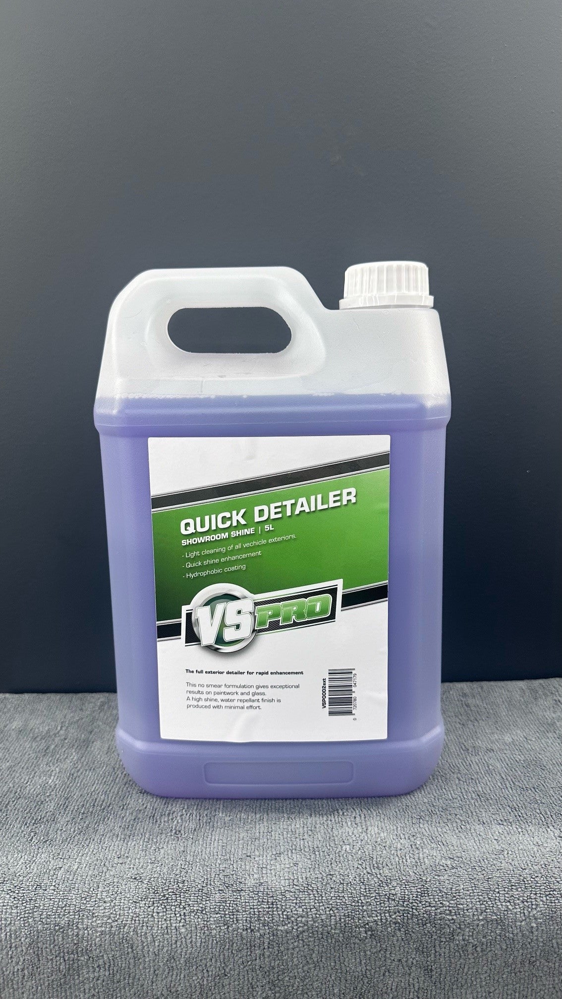 VS-Pro Quick Detailer – Showroom Shine & Hydrophobic Protection – 5 Litre