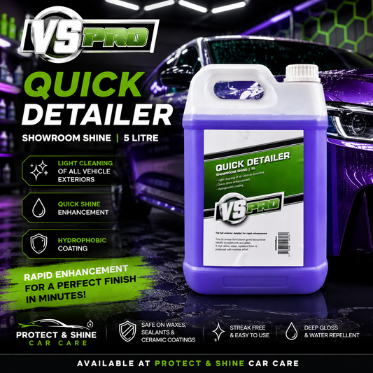 VS-Pro Quick Detailer – Showroom Shine & Hydrophobic Protection – 5 Litre