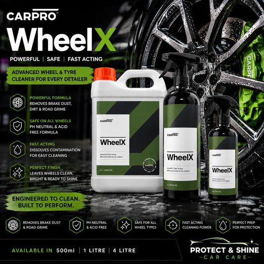 CARPRO WheelX Wheel & Tyre Cleaner – Powerful pH Neutral Alloy Wheel Cleaner | 500ml, 1L & 4L