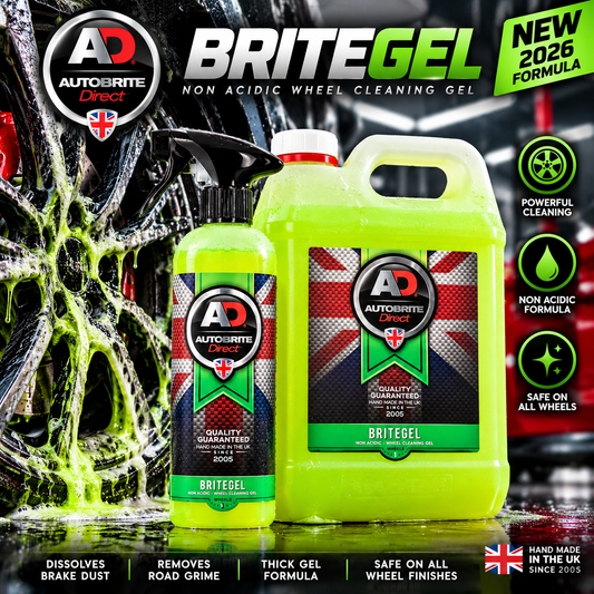 Autobrite Direct Britegel 2026 Non-Acidic Alloy Wheel Cleaner Gel – 500ml & 5L