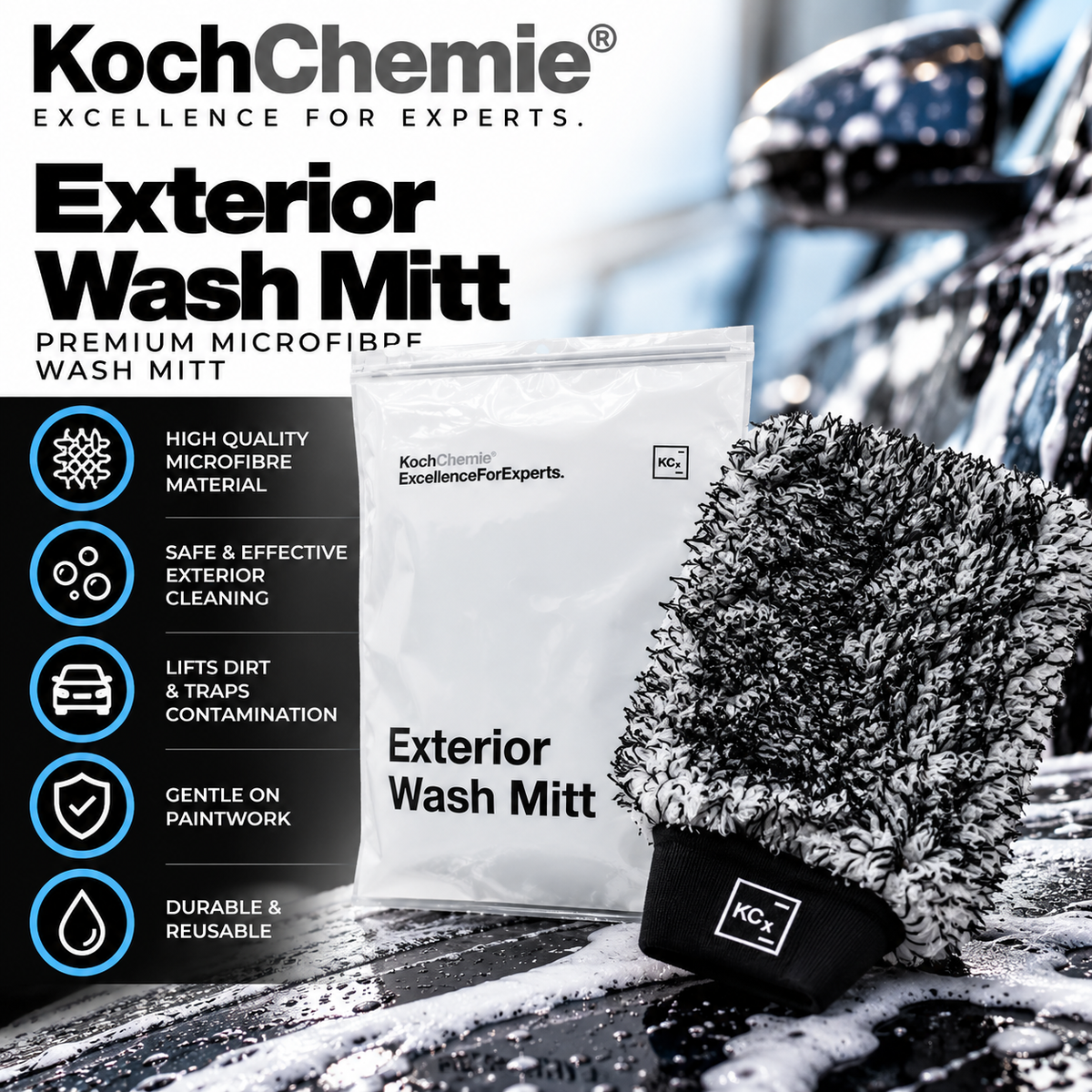 Koch Chemie Exterior Wash Mitt – Premium Microfibre Car Cleaning & Detailing Mitt
