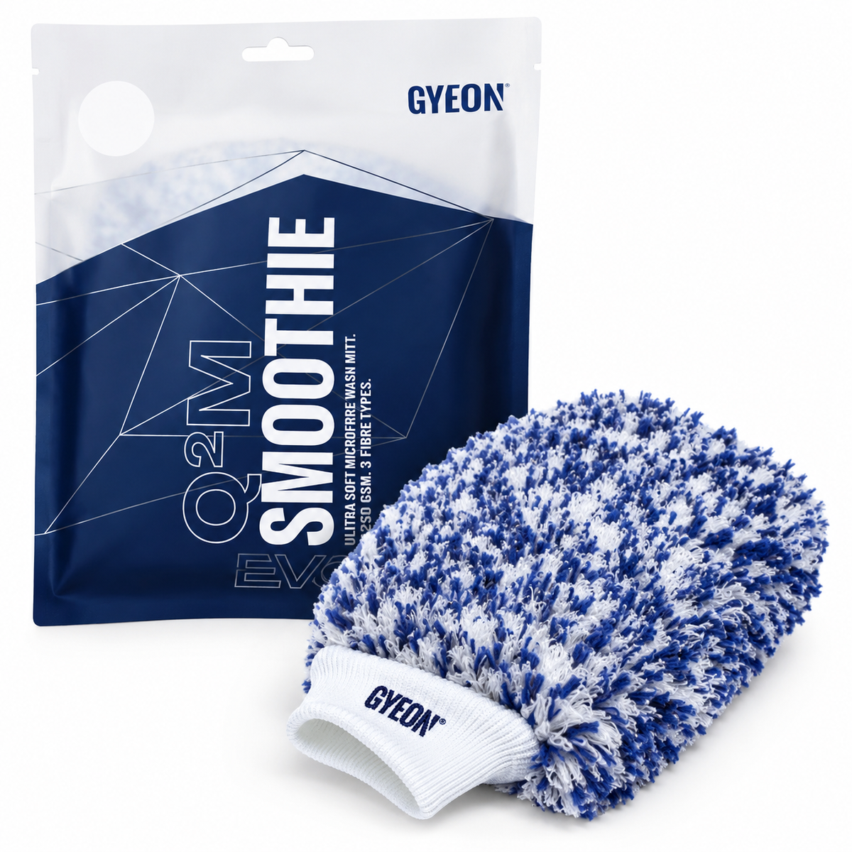 GYEON Q²M Smoothie EVO Wash Mitt – 1250 GSM Microfibre Car Wash Glove