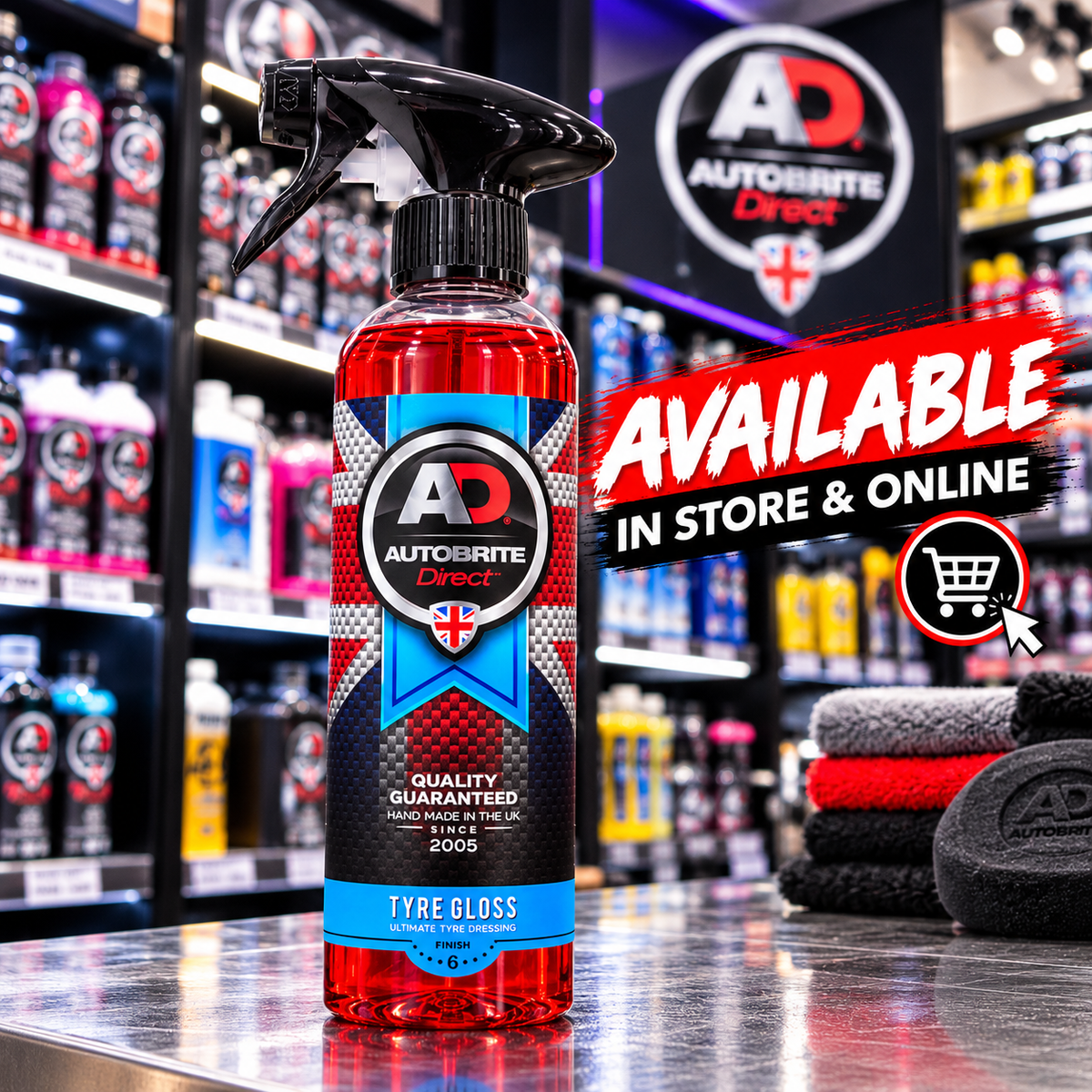 Autobrite Direct Tyre Gloss 500ml – High Gloss Tyre Dressing | 2026 Range
