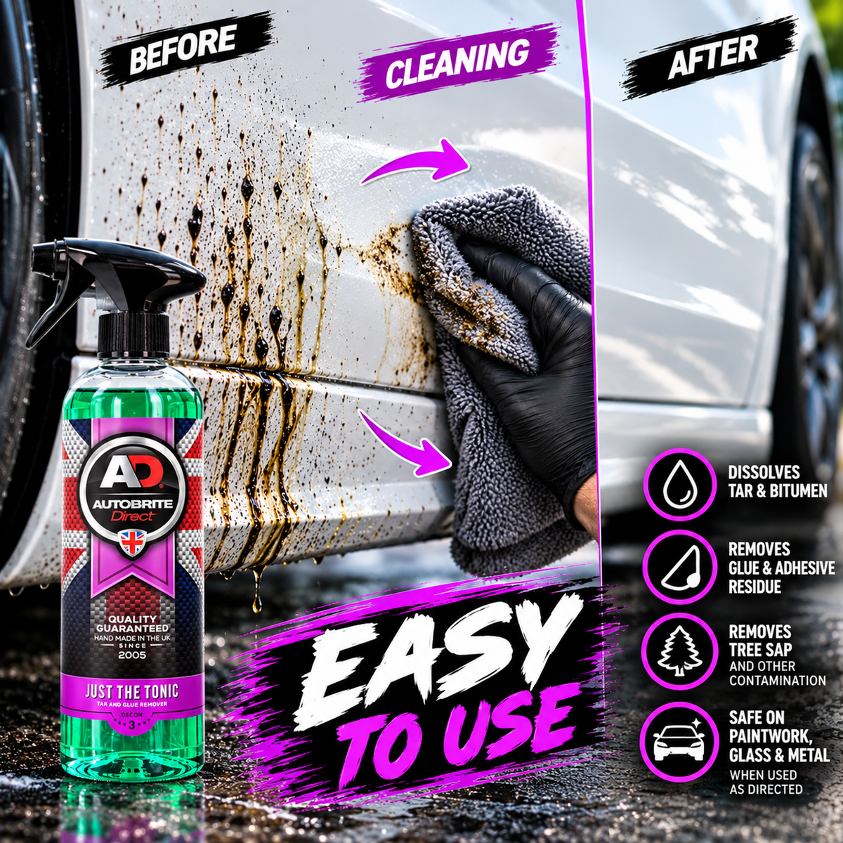 Autobrite Direct Just The Tonic Tar & Glue Remover – 2026 Formula | 500ml & 5 Litre