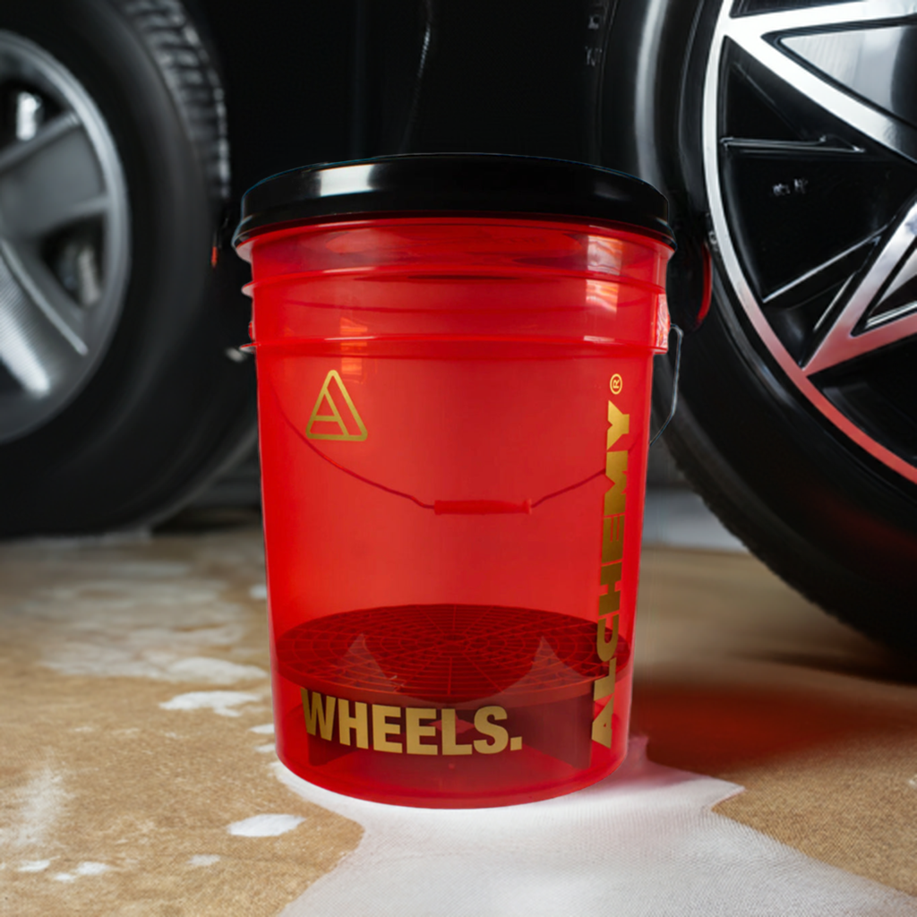 Alchemy - Transparent Red Wheels Bucket - Lid - Guard