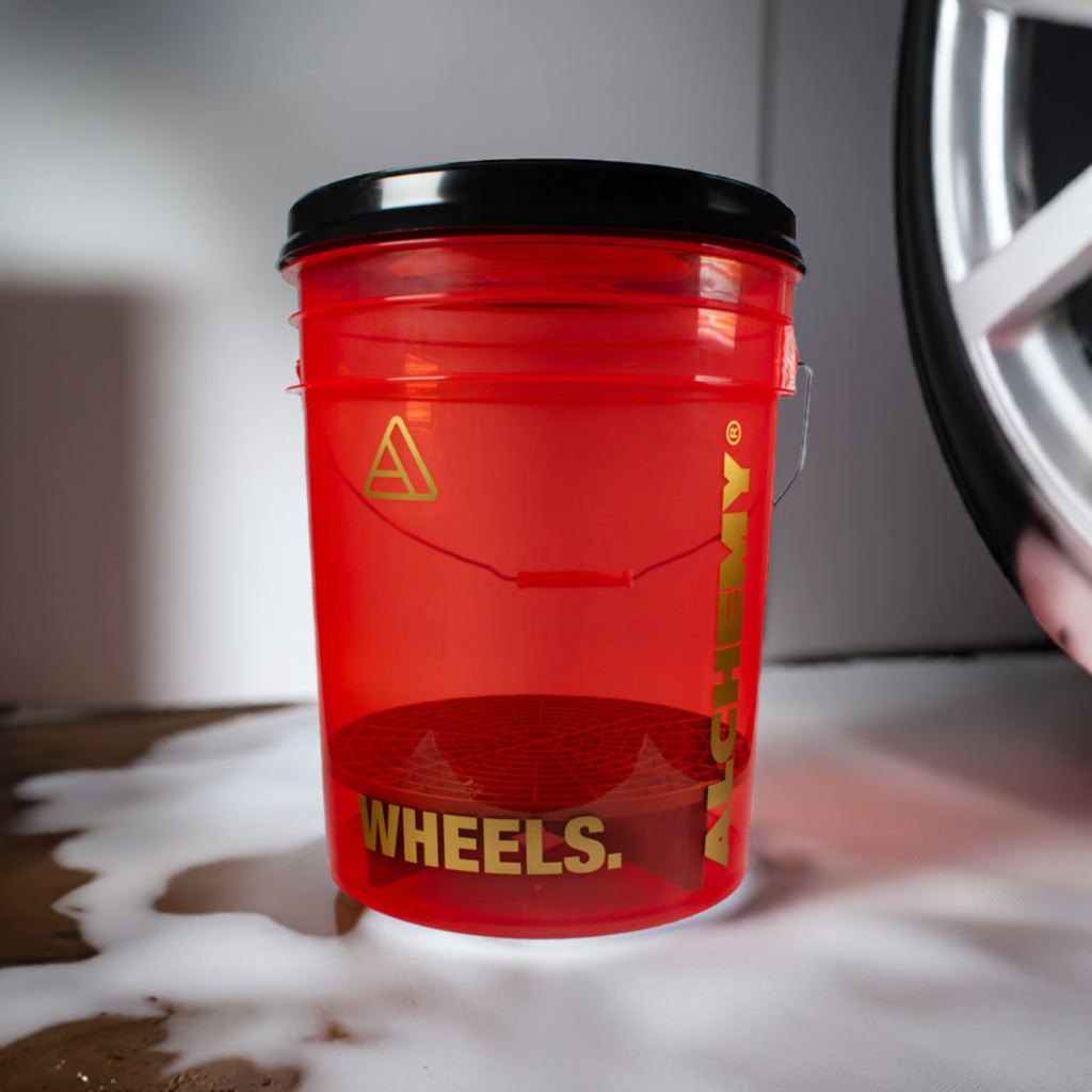 Alchemy - Transparent Red Wheels Bucket - Lid - Guard