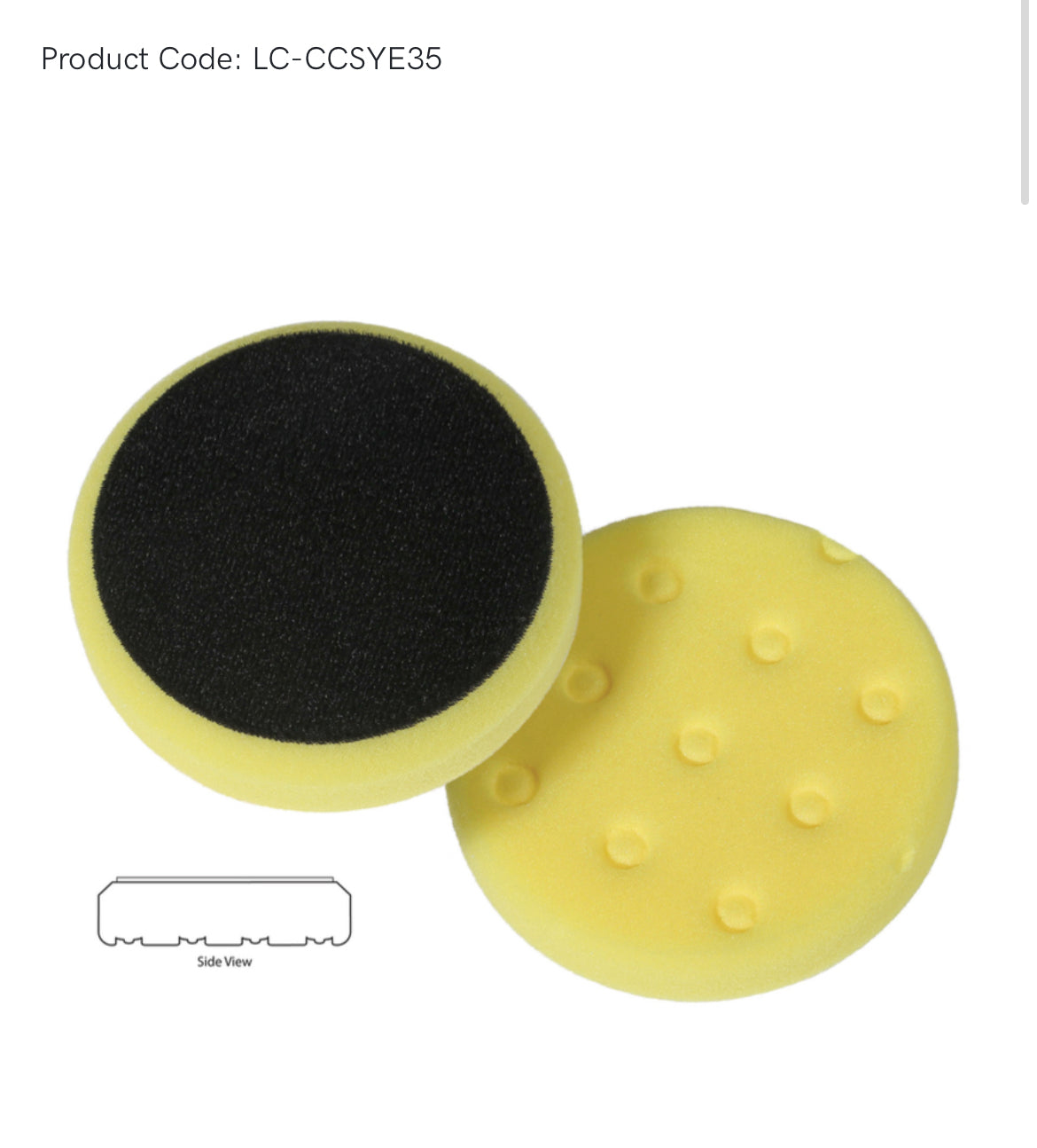 Lake Country CCS Pads - 3.5" - Yellow Cutting