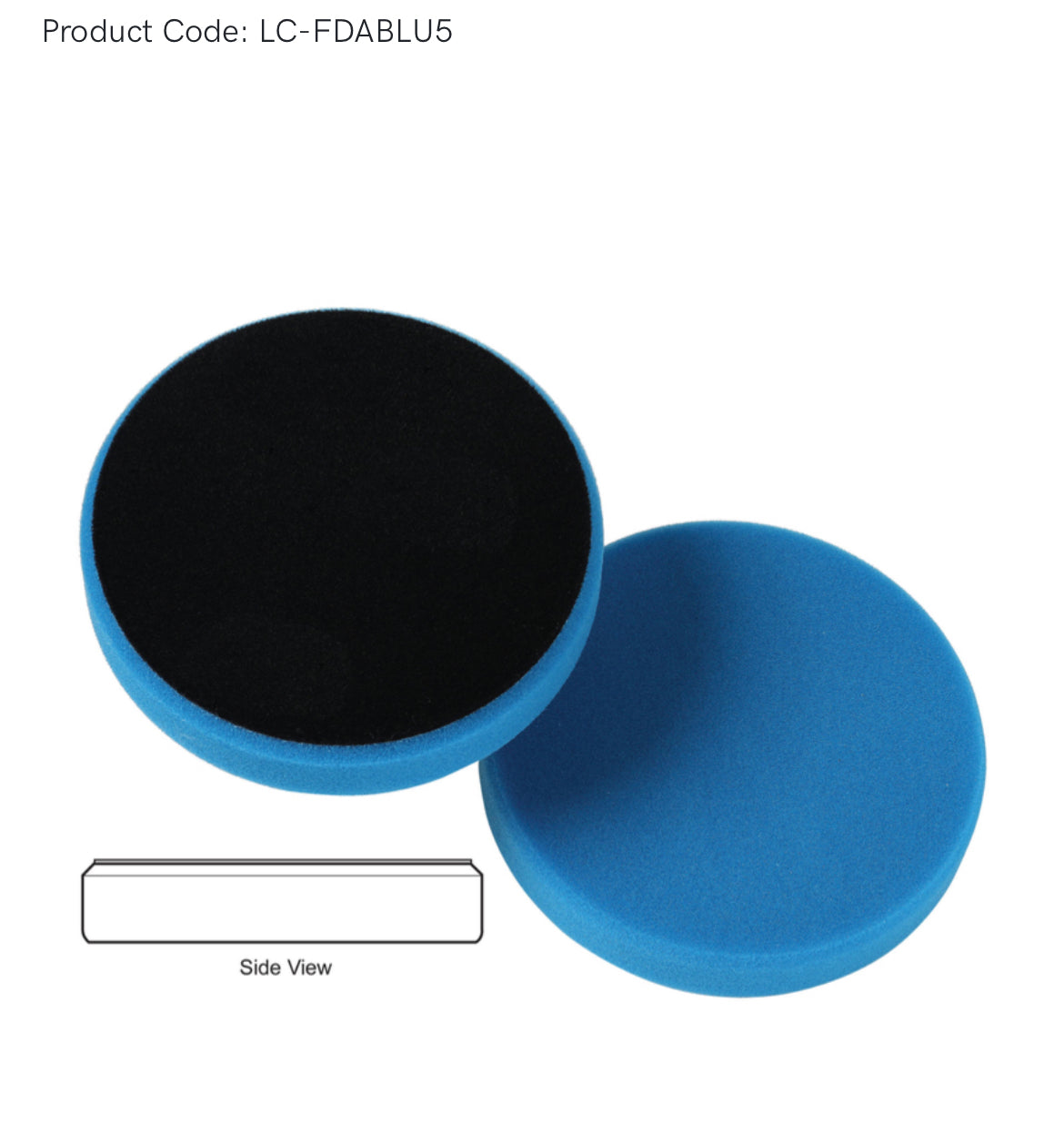 Lake Country Flat DA Pads 5.5" - Blue Light Polishing