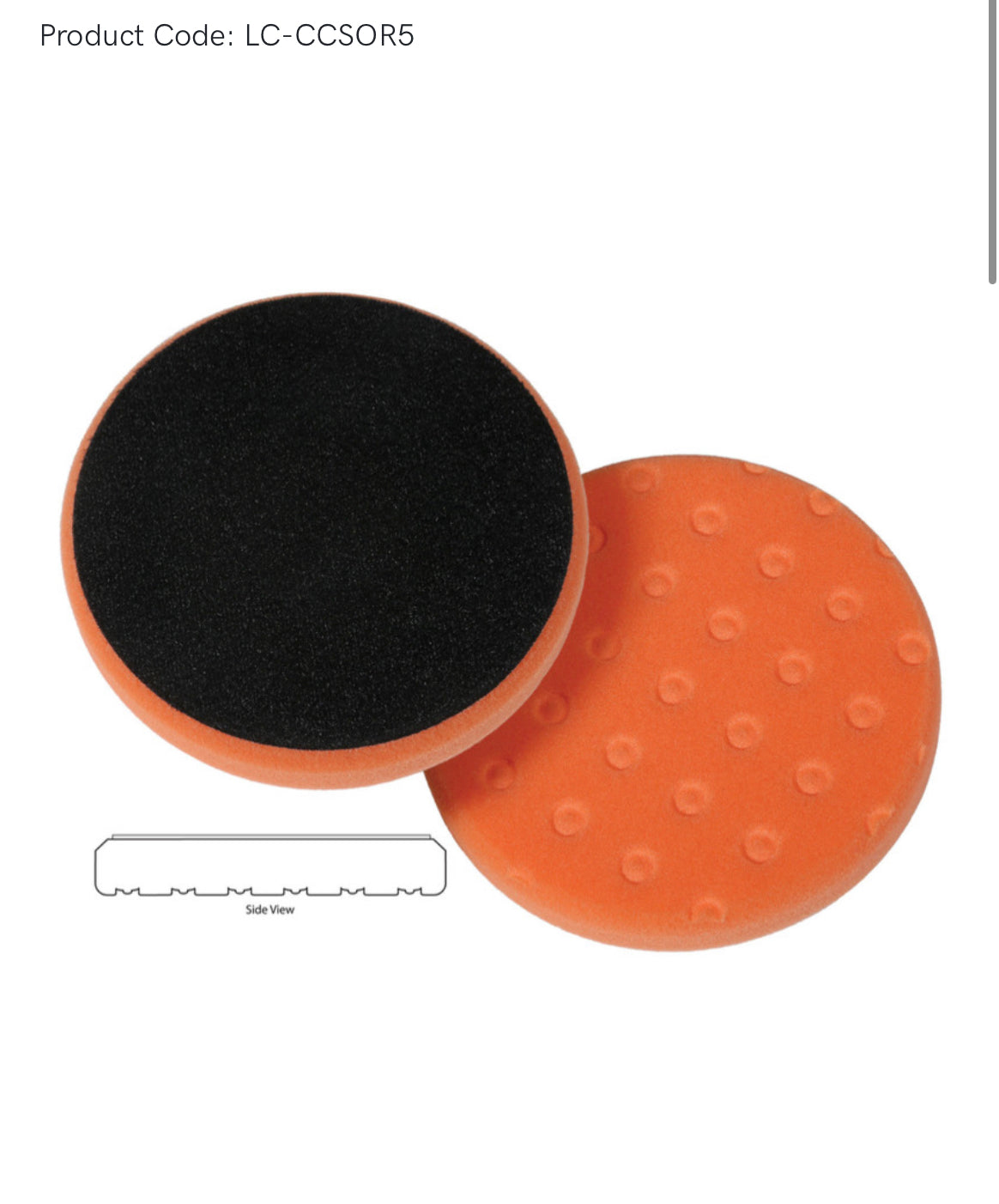 Lake Country CCS Pads - 5.5" - Orange Light Cutting