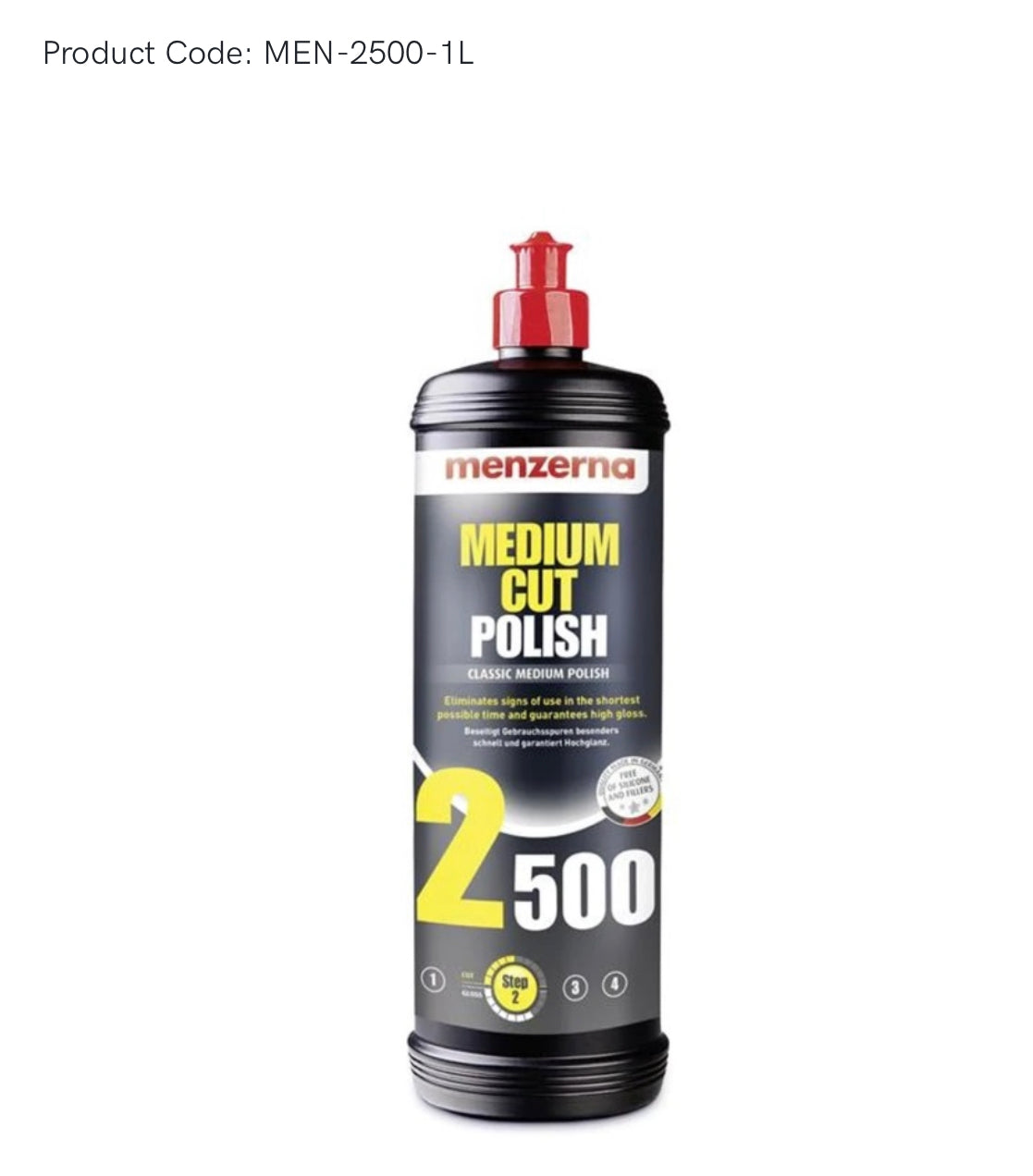 Menzerna 2500 Classic Medium Cut Polish - 250ml