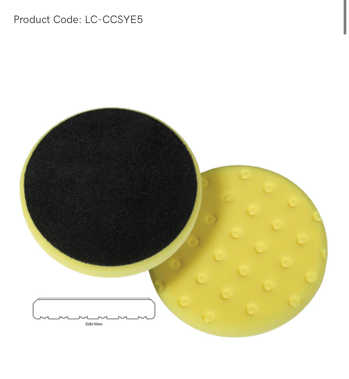 Lake Country CCS Pads - 5.5" - Yellow Cutting