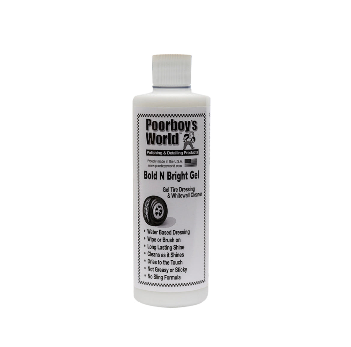 Poorboy's World Bold 'N Bright Tyre Gel 16oz 473ml