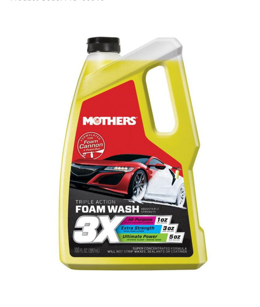 Mothers Triple Action Foam Wash (Snow Foam) - 100oz 2.96L