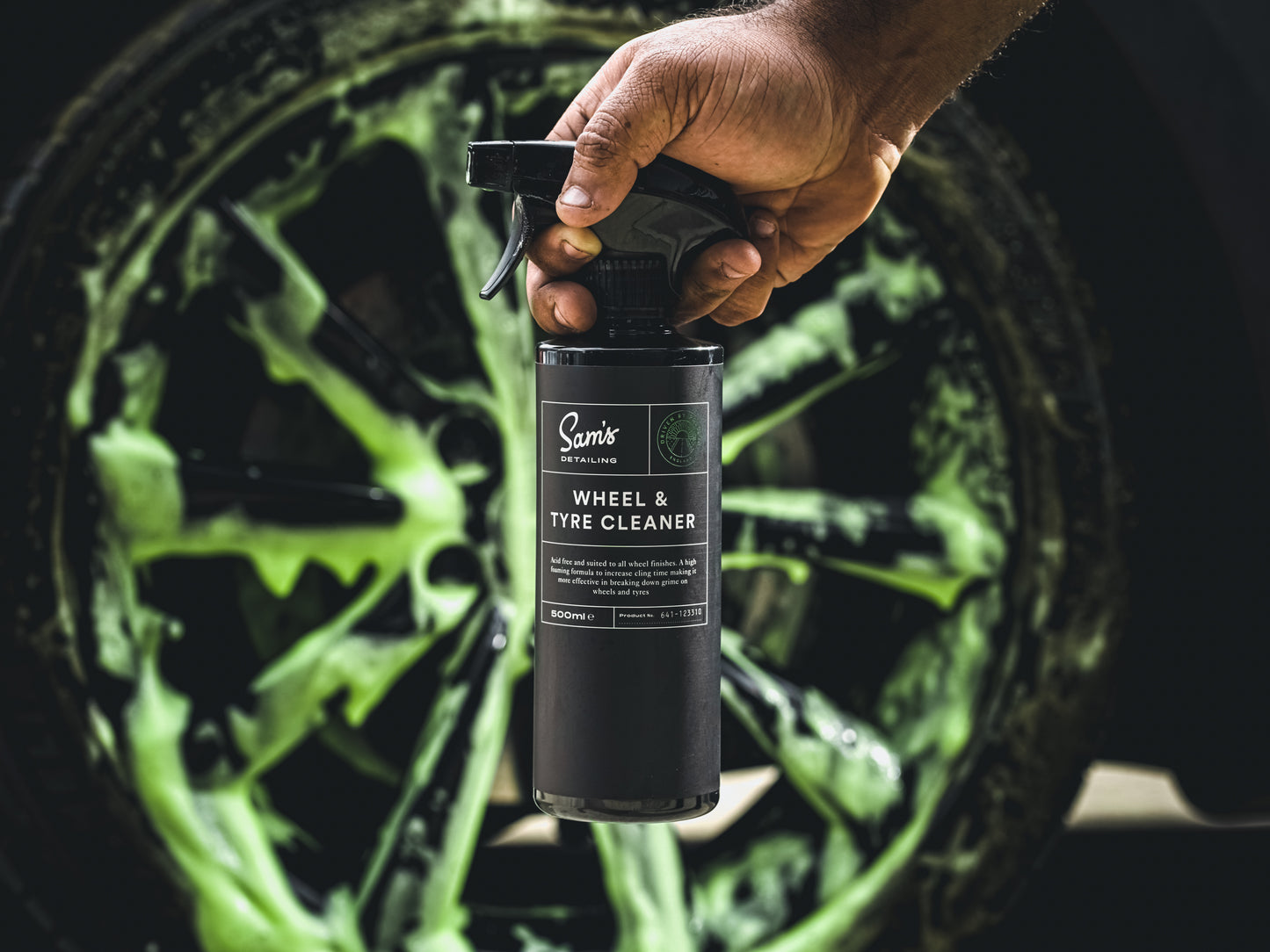 Sam's Wheel & Tyre Cleaner.