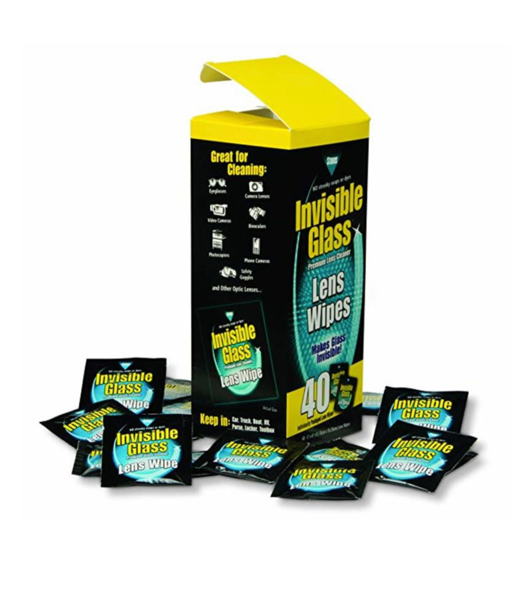 Invisible Glass Lens and Screen Wipes - 40 wipes