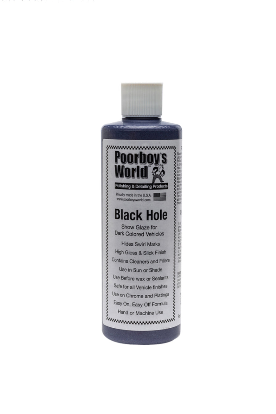 Poorboy's World Black Hole - Show Glaze for Dark Cars 16oz 473ml