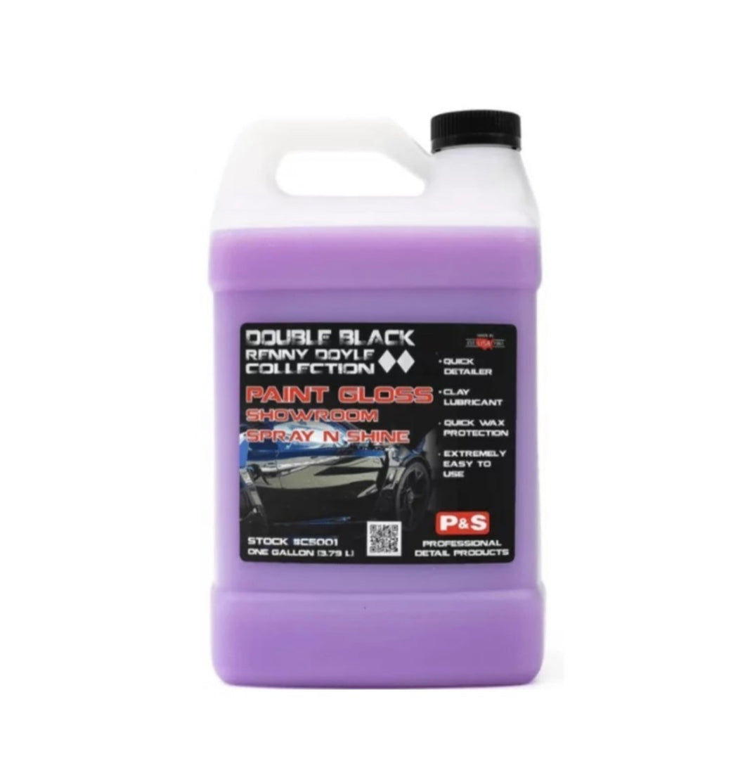 P&S Double Black Paint Gloss Showroom Spray N Shine 128oz 3.78L
