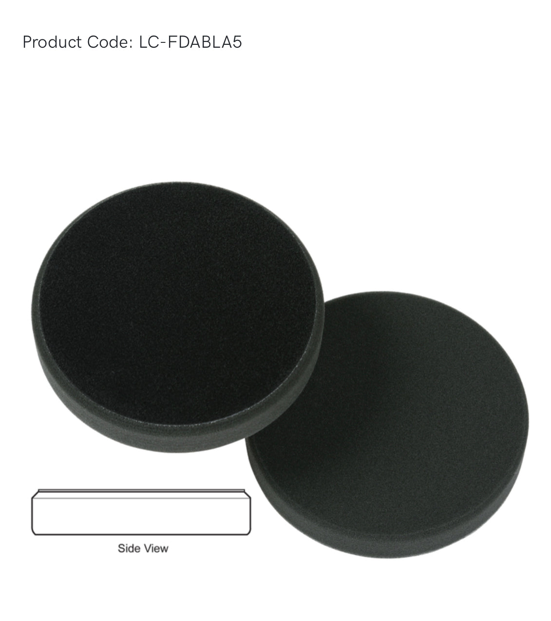 Lake Country Flat DA Pads 5.5" - Black Finishing